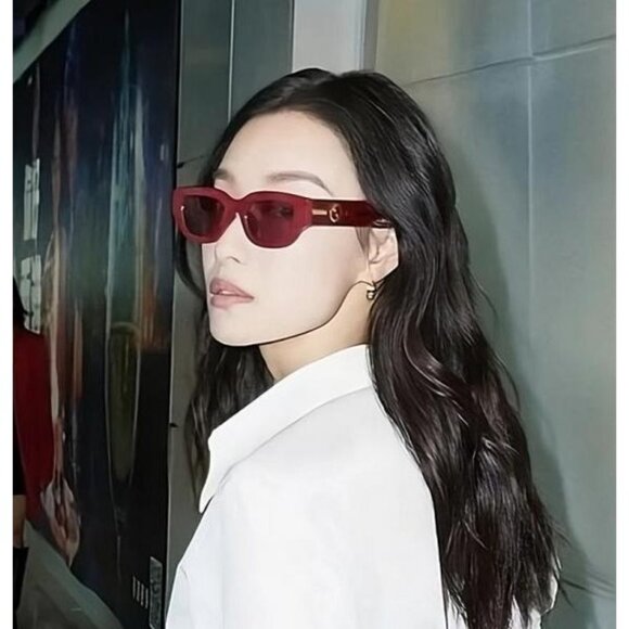 NEW GUCCI SUNGLASSES GG1558SK 005 BURGUNDY WOMEN EYEWEAR GUCCI - Picture 3 of 12